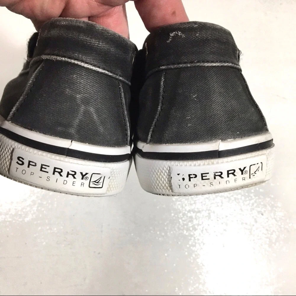 Sperry Top-Sider Bahama Canvas Boat Shoe Sneaker 8.5M‎ Black